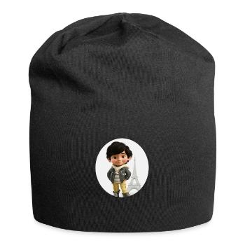 EIFFELTURM - Lächelnder Junge - Tourist - Jersey-Beanie - Schwarz - Vorne