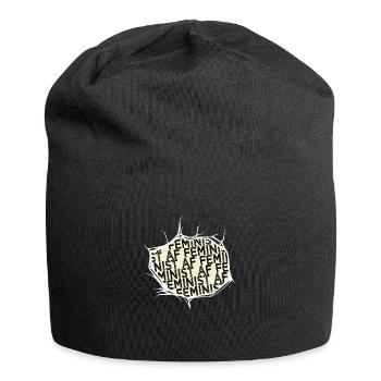 La typographie actuelle plaisante sur les droits des femmes - Bonnet en jersey - noir - Devant