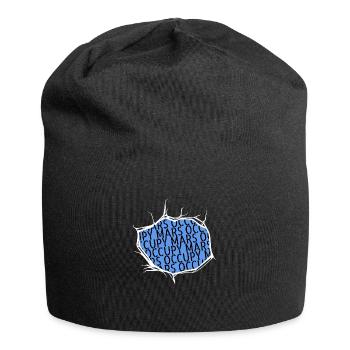gift idea jokes planets physics space ship - Jersey-Beanie - Schwarz - Vorne
