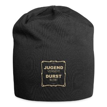 Jugend vergeht, Durst bleibt! - Jersey-Beanie - Schwarz - Vorne
