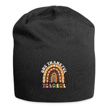 One Thankful Teacher Thanksgiving Day Rainbow - Jersey-Beanie - Schwarz - Vorne