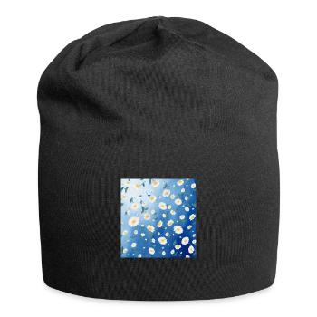 Vintage Kamille Blume Vintage Chamomile Flower - Jersey Beanie - black - Front