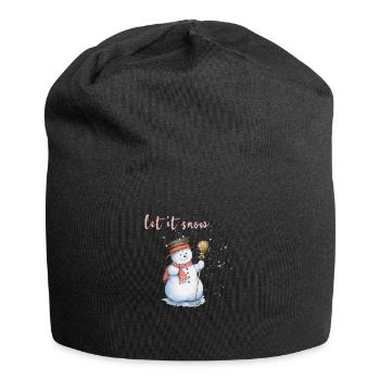 let it snow - Jersey-Beanie - Schwarz - Vorne