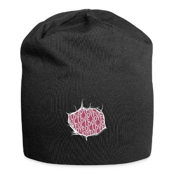 gift love experiencing joy passion happiness - Jersey Beanie - black - Front