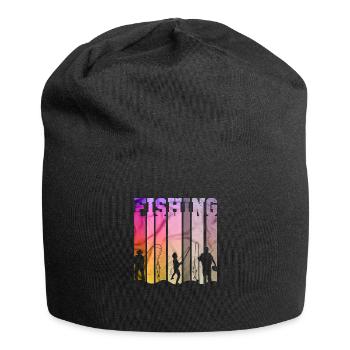 fisch, fisch, angeln, see, meer, angeln, fauna, exotisch - Jersey-Beanie - Schwarz - Vorne