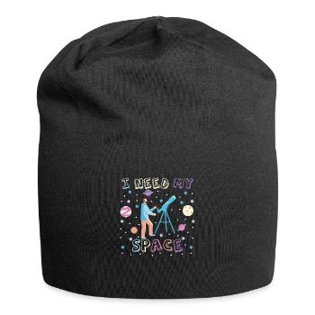 I Need My Space Astronomy Telescope Stargazer - Jersey-Beanie - Schwarz - Vorne