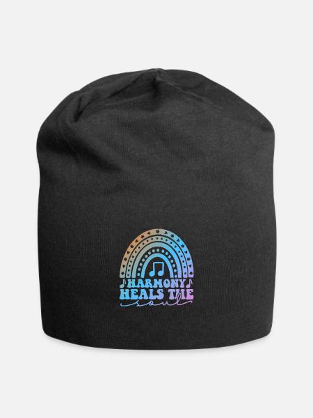 Harmony Heals The Soul Music - Jersey-Beanie - Schwarz