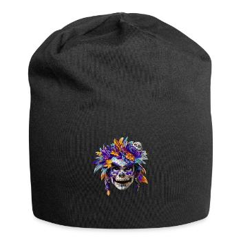 Skull native women - Jersey Beanie - black - Front