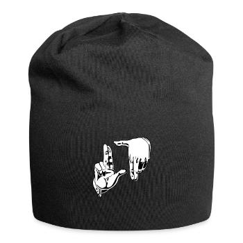 Photo à la recherche de mains - Bonnet en jersey - noir - Devant