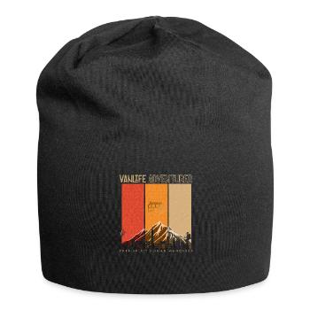 Vanlife adventurer - retro 70s colours - Jersey Beanie - black - Front