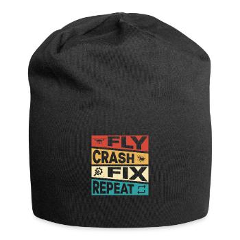 Fly Crash Fix Repeat RC Flight Drone Pilot - Jersey Beanie - black - Front