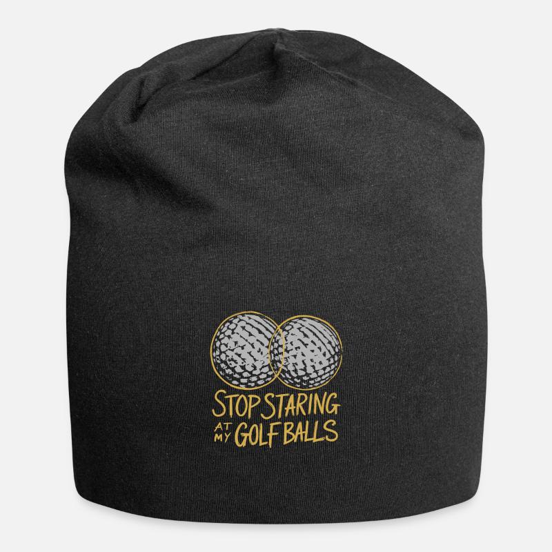 Arrêtez de regarder mes balles de golf ! - Bonnet en jersey - noir