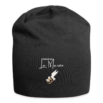 Témoin de La mariée - Bonnet en jersey - noir - Devant