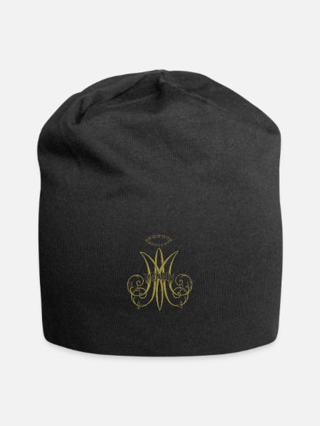 Traditional Catholic Virgin Mary Auspice Maria - Jersey Beanie - black