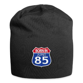 Born in June 1985 - Jersey Beanie - black - Front