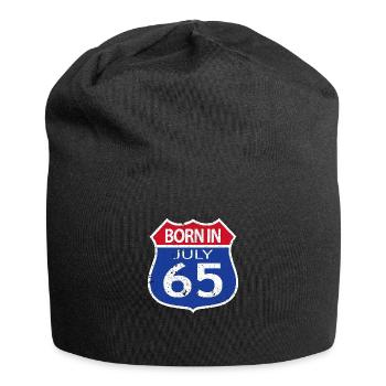 Geboren im Juli 1965 - Jersey-Beanie - Schwarz - Vorne