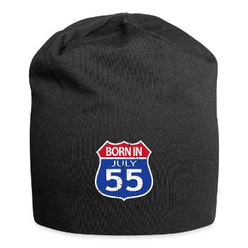 Geboren im Juli 1955 - Jersey-Beanie - Schwarz - Vorne