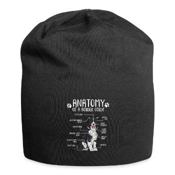 Anatomie Border Collie Hundehalter Geschenk - Jersey-Beanie - Schwarz - Vorne