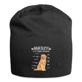 Golden Retriever Anatomie Hundehalter Geschenk - Jersey-Beanie - Schwarz - Vorne