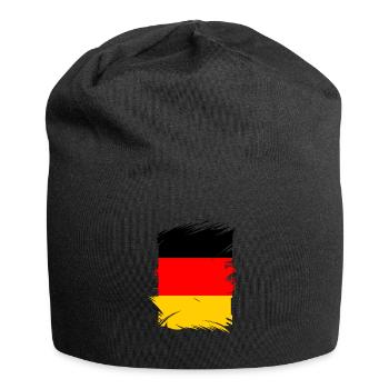 Deutschland Flagge Deutsche Fahne Used Look Heimat - Jersey-Beanie - Schwarz - Vorne