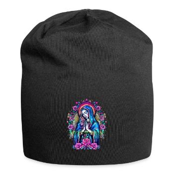 Prier Sainte Marie Roses Religion Christianisme - Bonnet en jersey - noir - Devant