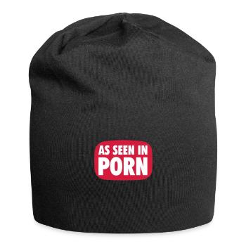 As seen in Porn - PrintShirt.at - Jersey Beanie - black - Front
