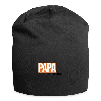 papa tu es le meilleur - Bonnet en jersey - noir - Devant