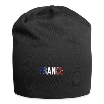 France europe flag blue white red flags - Jersey Beanie - black - Front
