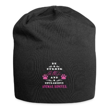 ANIMAL RESCUE ANIMAL AID - Jersey Beanie - black - Front