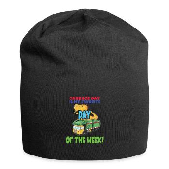 Garbage truck birthday boy - Jersey Beanie - black - Front