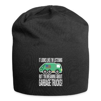 Garçon d’anniversaire de camion à ordures - Bonnet en jersey - noir - Devant