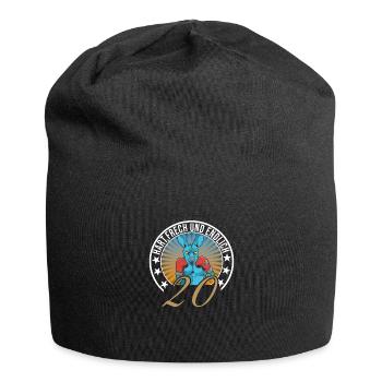 20. Geburtstag - Jersey-Beanie - Schwarz - Vorne