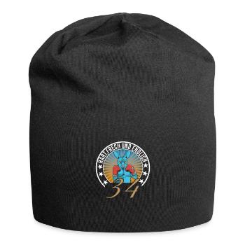 34. Geburtstag - Jersey-Beanie - Schwarz - Vorne