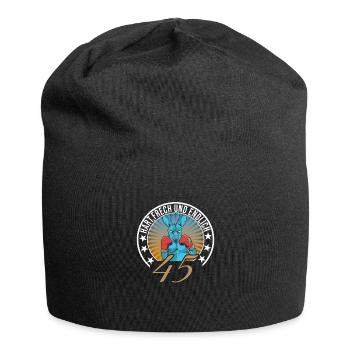 45. Geburtstag - Jersey-Beanie - Schwarz - Vorne