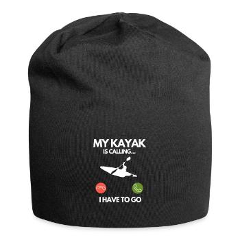 Kayak Kajak Kanu Design T-shirt lustiges Geschenk - Jersey-Beanie - Schwarz - Vorne