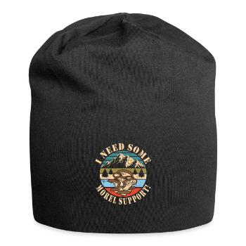 Mushroom picking - Jersey Beanie - black - Front