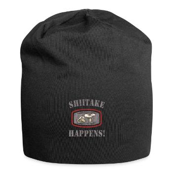 Mushroom picking - Jersey Beanie - black - Front