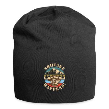 Mushroom picking - Jersey Beanie - black - Front