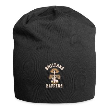 Mushroom picking - Jersey Beanie - black - Front
