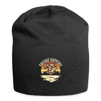 Mushroom picking - Jersey Beanie - black - Front
