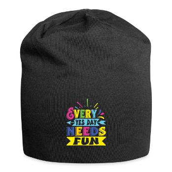 Yes Day Birthday - Jersey Beanie - black - Front