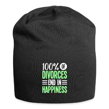 Scheidung - Jersey-Beanie - Schwarz - Vorne