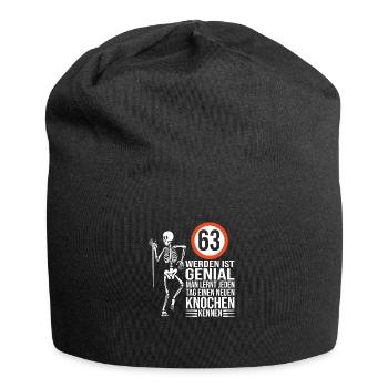 63.Geburtstag - Jersey-Beanie - Schwarz - Vorne