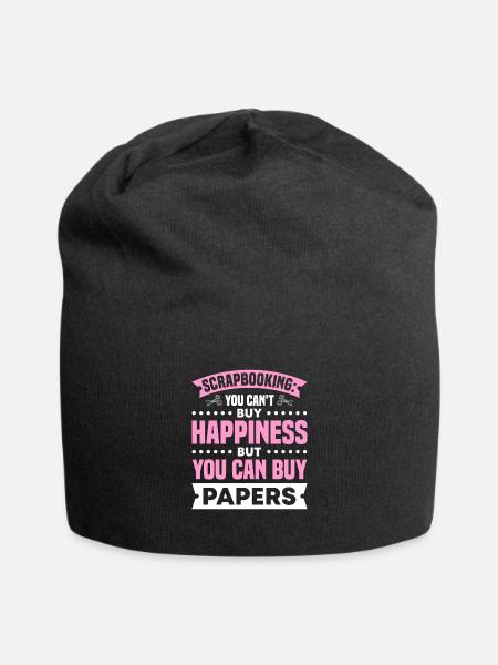 Basteln - Jersey-Beanie - Schwarz