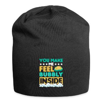 Seife machen - Jersey-Beanie - Schwarz - Vorne