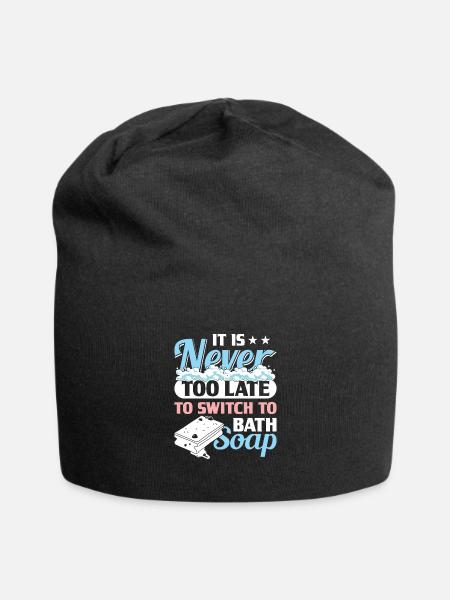 Seife machen - Jersey-Beanie - Schwarz