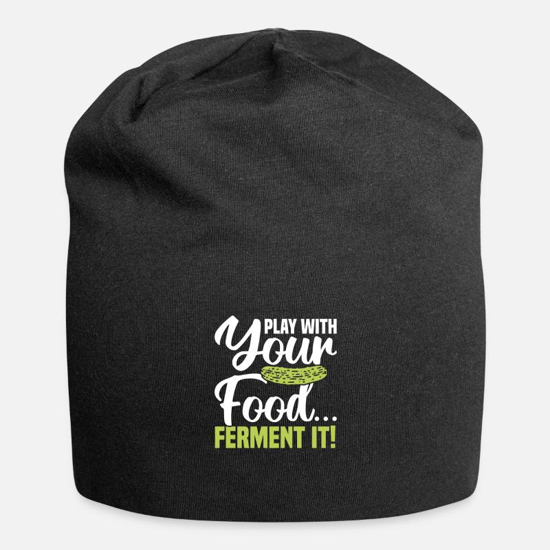Gurken - Jersey-Beanie - Schwarz