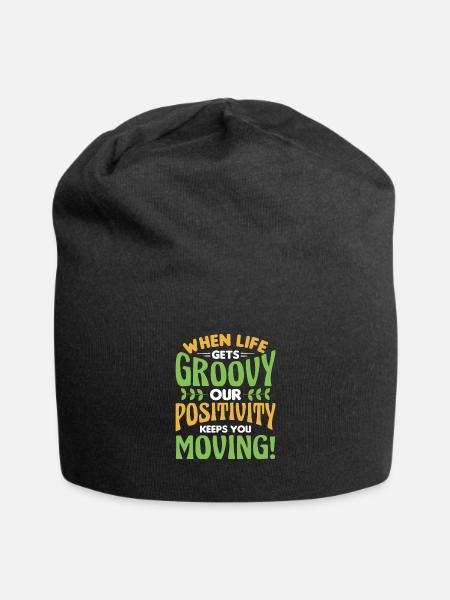 Hippie - Jersey-Beanie - Schwarz