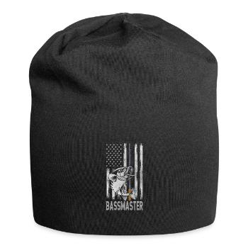 Pêche à la perche - Bonnet en jersey - noir - Devant