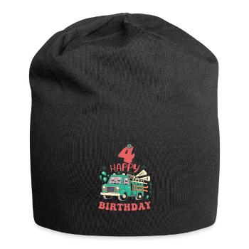 4th Birthday Boys - Jersey Beanie - black - Front
